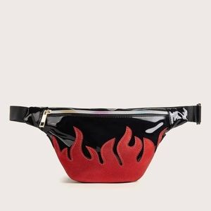 Flame pattern fanny pack